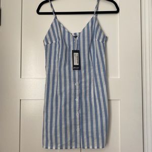 Nasty Gal Blue and White Stripped Dress